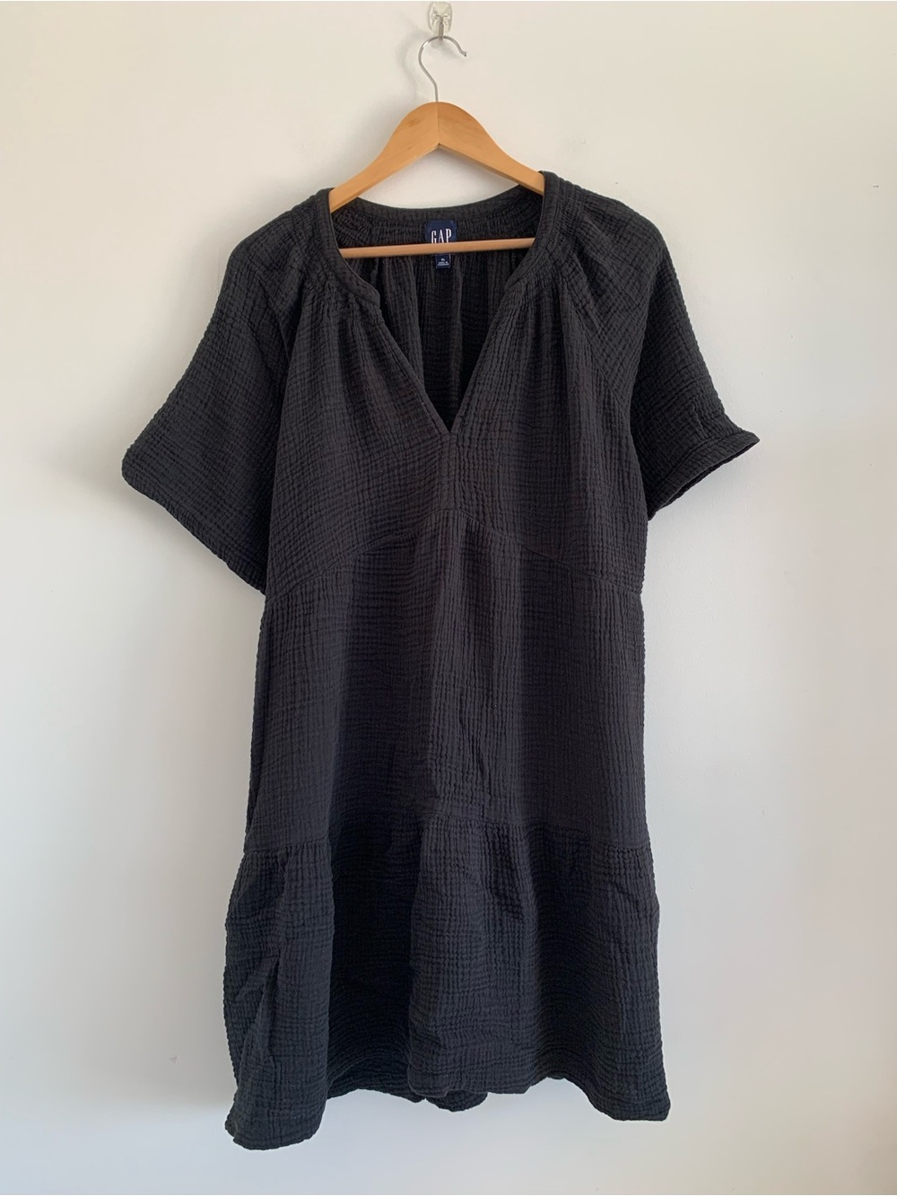 Gap XL cotton dress black